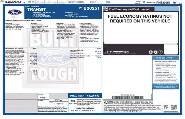 2023 Ford Transit Cutaway T-350 AWD DRW 138" WB 11000 GVWR