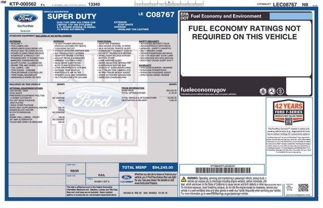 2020 Ford Super Duty F-450 DRW XL 4WD Crew Cab 8' Box