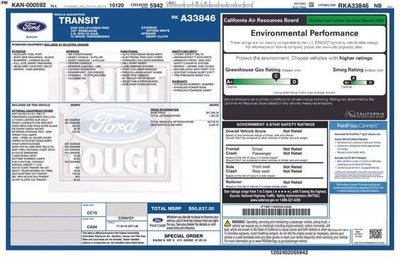 2024 Ford Transit Cargo Van T-250 130" Low Rf 9070 GVWR RWD