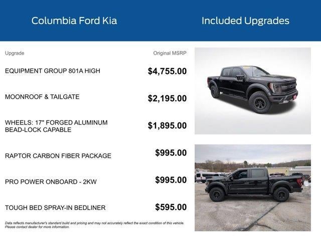 2022 Ford F-150 Raptor 4WD SuperCrew 5.5' Box