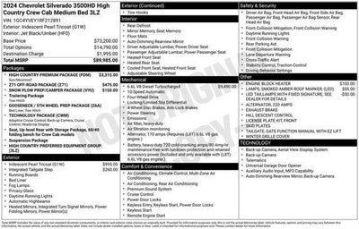 2024 Chevrolet Silverado 3500 HD Crew Cab Standard Box 4-Wheel Drive High Country