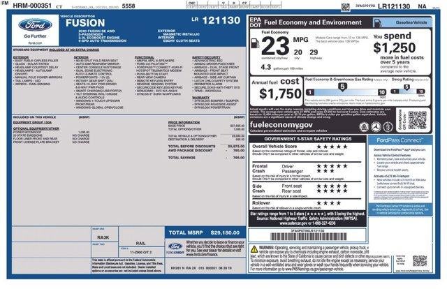 2020 Ford Fusion SE AWD
