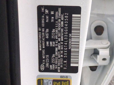 2016 Kia Optima 4dr Sdn LX