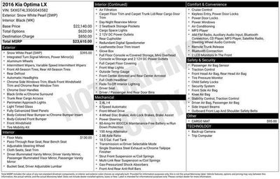 2016 Kia Optima 4dr Sdn LX