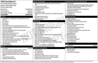 2020 Kia Optima S Auto