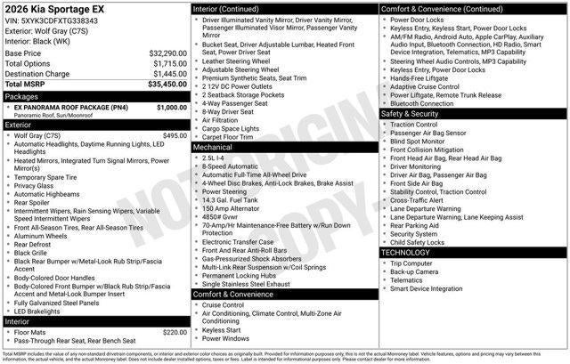 2026 Kia Sportage EX AWD