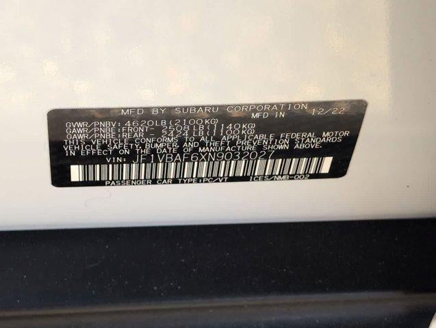 2022 Subaru WRX Premium Manual
