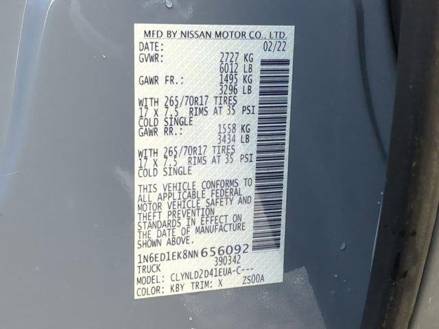 2022 Nissan Frontier Crew Cab 4x4 PRO-4X Auto