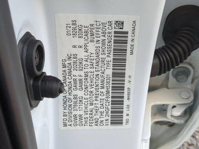 2021 Honda Civic Sedan Sport CVT