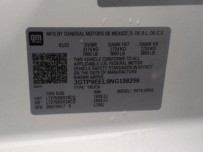 2022 GMC Sierra 1500 Limited Crew Cab Short Box 4-Wheel Drive AT4